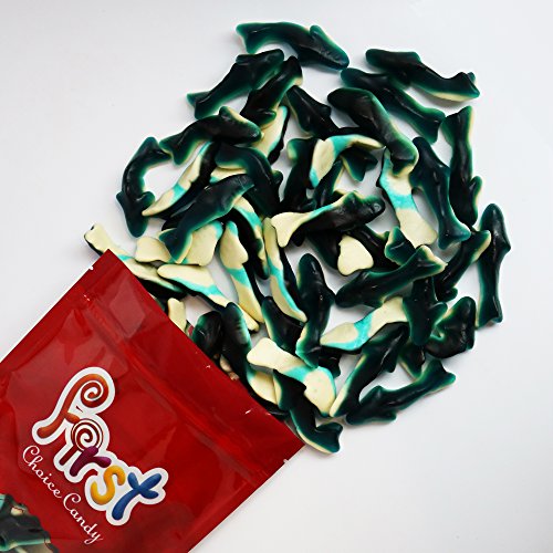 Firstchoicecandy blue gummi sharks 2 pound resealable b…
