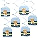 Big Dot of Happiness Boy Teddy Bear - Baby Shower or Birthday Party Hanging Decorations - 6 Count