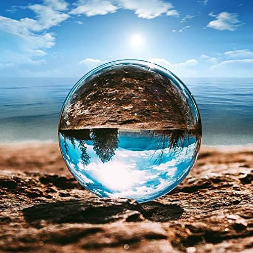 KEENICI 60mm Photograph Crystal Ball with Stand 3D Laser Engraved Quartz Glass Ball Sphere Home Decoration Accessories Gifts(with Base)