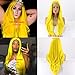 QD-Udreamy Sexy Yellow Heat Resistant Hair Synthetic Lace Front Wigs Hair Replacement Wigs