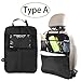 OYRGCIK Backseat Organizer for Kids 2 Type (A+B) Kick Mats Back Seat Car Protector with Multi Pocket Storage Bag Holder for iPad Tablet Bottle Tissue Box Toys Vehicles Travel, Black 2 Pack