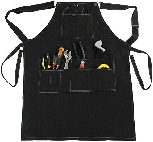 Utility Apron,Acediscoball Men&amp;Women Denim Cloth Belt Adjustable Waterproof Garden Tool Apron Work Apron with Pockets