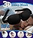 OTIOTI Sleep Mask, 3D Sleeping Masks Blindfold Eye Covers for Night Eyeshades Blinder for Travel, 2 Piece