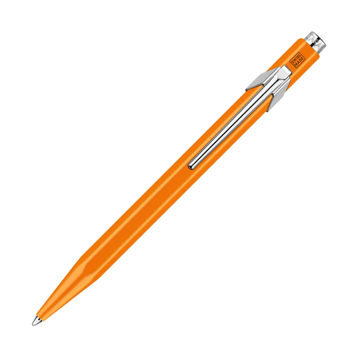 Caran d'Ache 849 Metal Range Ball Pen Fluo - Orange,1 Count (Pack of 1)