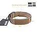 OneTigris Military Adjustable Dog Collar with Metal D Ring & Buckle 2 Sizes (Coyote Brown, M)
