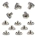 Silver Beyblade Metal Face Bolts / Beyblade Metal Tips (8 Metal Performance Tips / 5 Metal Facebolts) Compatible With Takara Tomy and Hasbro Beyblades