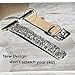 Apple Watch Band Leather Glitter 38mm- MIFFO iWatch Strap Extreme Deluxe Shiny Bling PU Leather Bracelet Wristband for Apple Watch Series 3, Series 2, Series 1, Sport Edition (Z-Silver-38mm)