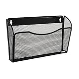 Rolodex Mesh Collection Single-Pocket Wall File, Black (21931)