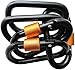 LeBeila Carabiner Clip Aluminum D-Ring Carabiners - 5 Pack Screw Locking Buckle Hook D Shape Spring Snap Keychain Clips Strong & Light Lock Caribeaners For Outdoor Camping Hiking Fishing(Black&Orange)