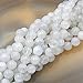 Natural White Moonstone Gemstone Round Loose Beads in 15.5