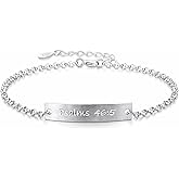 ALiLuYa Psalm 46 5 Bracelet for Women, 925 Sterling Silver Christian Peace Jewelry, Meaningful Gift for Her