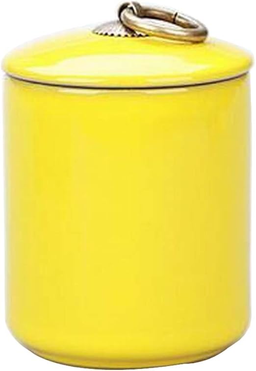 yellow tea coffee sugar jars