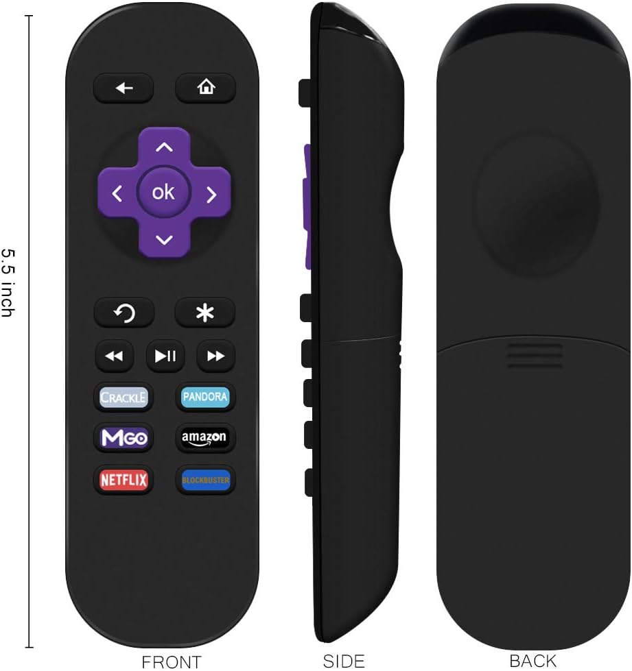 Gvirtue Replacement Lost Remote Control Compatible with Roku 1, Roku 2, Roku 3, Roku 4, (HD, LT, XS, XD), Roku Express. Do NOT Support Roku Stick, Roku Premiere, Roku Ultra, Roku TV or Roku Game: Electronics