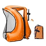 YAPASPT Inflatable Life Jacket Adult Swimming Vest for Snorkeling Suitable for 80-220 lbs