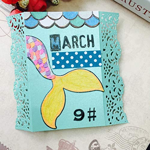 Mermaid Cutting Dies, Embossing Stencil Cutter Templates for Scrapbooking Card Making DIY Craft