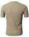 H2H Men's Classic Comfort Soft Snug Fit Short Sleeve Henley T-Shirt Tee Beige US S/Asia M (JDSK31)