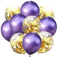 CocoHut 20 Pcs 12 Inches Latex Balloons Confetti Balloons Helium Balloons Party Supplies for Wedding Birthday Girl Baby Shower Party Decorations (Purple)