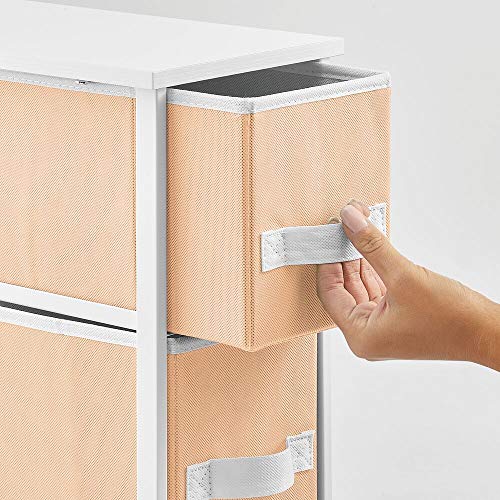 mDesign Narrow Vertical Dresser Storage Tower Sturdy Metal Frame