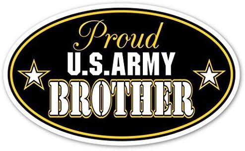 US Marine Armed Forces Proud Brother Vinyl Decal Bumper Sticker - Perfect For Car, Wall, Window, Laptop, Motorcycle, Bike, Helmet And Any Smooth Surface 3 X 5 (Inches) by Slick Prints