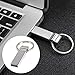 Yonglin USB Flash Drive, Metal Keychain USB Flash Drive Thumb Drive Memory Stick Zip Drive Keychain Design Pen Drive Fold Storage Jump Drive USB 2.0 (64GB/USB2.0, Silver)