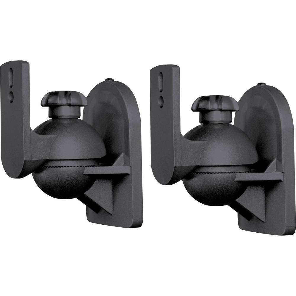 Speaka Professional Speaker Wall Mount Tilting and Swivelling Wall Distance (Max.): 6.4 cm Black 1 Pair