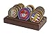 Collectible Military Challenge Coin Holder Stand Display (Walnut), Case CN06