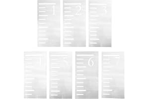SUPVOX 7Pcs 7 Feet Growth Chart Stencil Kids Height Measuring Ruler Template Reusable Plastic Height Chart for Diy Growth Rul