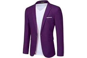 Cloudstyle Men's Suit Jacket One Button Slim Fit Sport Coat Business Daily Blazer