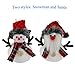 WEWILL 6 Pack Plush Hanging Christmas Tree Ornament Sets Santa and Snowman, 5.5inch