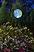 Moonrays 92563 Solar Powered White LED Swirled Glass Gazing Ball Stake Light Multipack