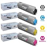 LD Compatible Okidata C6150/MC560 Set of 4 High Yield Laser Toner Cartridges: 1 Black 43865720, 1 Cyan 43865719, 1 Magenta 43865718, 1 Yellow 43865717