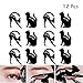 Cat Eyeliner Stencils Eyeshadow Plate, Matte PVC Matterial Smoky Eyeshadow Applicators Template Eyebrow Plate Eyeliner Wing Stamp, Professional Eye Shapes Draw Guide Tool for Easily Makeup(6 Pack)