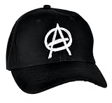 White Anarchy Sign Hat Baseball Cap Punk Rock Clothing