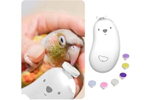 Bird Nail Grinder, Bird Beak Grinder- Safe and Quiet Bird Nail Care Tool, Complete Grooming Kit for Parrots Conures Cockatiel