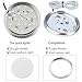 Moobibear LED Under Cabinet Lighting, 2W 600lm Puck Lights 3 Pack, Warm White Under Counter Lights Kit for Kitchen with 10 Levels Brightness, Plug in Under Cabinet LED Light for Closet, Bookshelf