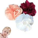 Toddler Carnation Wispy Clippy Hair Clip - Best No Slip Barrette for Fine Hair (Pack1:Hot pink/Pink/White)