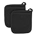 Ritz Terry Pocket Mitt & Hot Pad: Unparalleled Heat Resistant, Durable 100% Cotton – Ergonomically Designed for Optimal Grip – Easy-Care Machine Washable, Perfect for Your Kitchen – Black, 2-Pk
