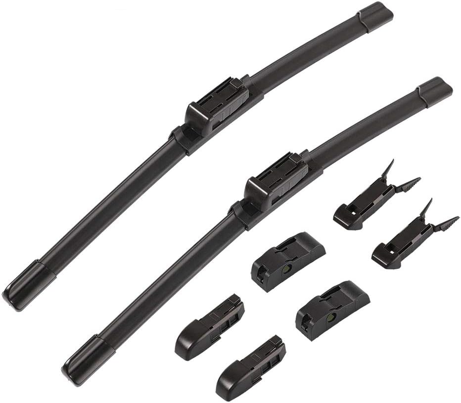 EMSUN Wiper Blad for Bmw 3-series E90 E90 F30 F31 F34 F80, Audi A3,Vw Jetta Passat Golf Mk5 Mk6 Cc Eos Scirocco Gti Windshield Wiper Blade Set