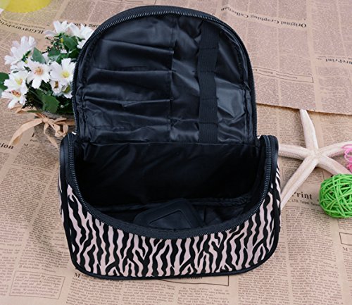 Flagup Leopard Makeup Bag, Women Cosmetic Nail Art Tool Bag Makeup Case Toiletry Holder Storage Pouch Great for Travel