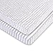 Ely’s & Co. Waterproof Pack and Play/Mini Crib Sheets – All-in-One Mattress Protector and Fitted Playard Sheets – Jersey Cotton – Grey Splash & Stripes, Gender Neutral Nursery Bedding – 2-Pack