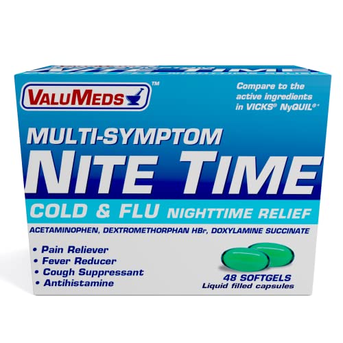 ValuMeds Nighttime Cough Plus Cold And Flu Relief Medicine 48 Pack