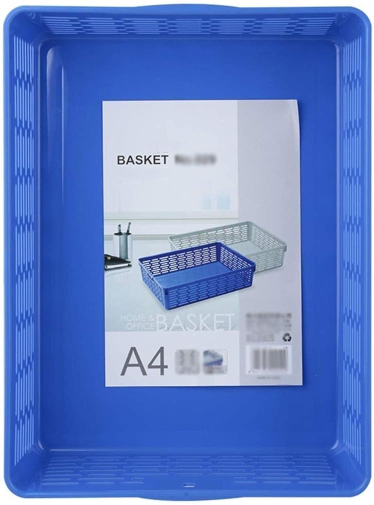 Organizer File Shelf, Mesh Briefcase Storage Basket Storage Box Plastic Data Finishing Bar, Blue, 32.4 24 8.5cm Desktop Organizer: Home & Kitchen