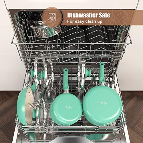 Cook Code 12 Piece NonStick Ceramic Kitchen Cookware Set, Ceramic Pots