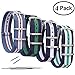 STYLELOVER 4 Pack Nato Watch Bands, Ballistic Nylon Watch Straps - Choices of Colors & Widths 16mm 18mm 20mm 22mm or 24mm