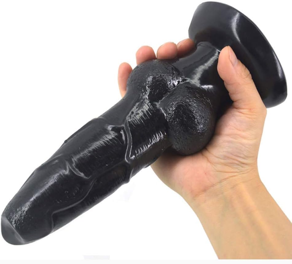 8Inch Simulation Safe Small Materials Realistic Lifelike Massage G Toys for Women Men Begain D'îD&lő Tools with Suction Cup，Black