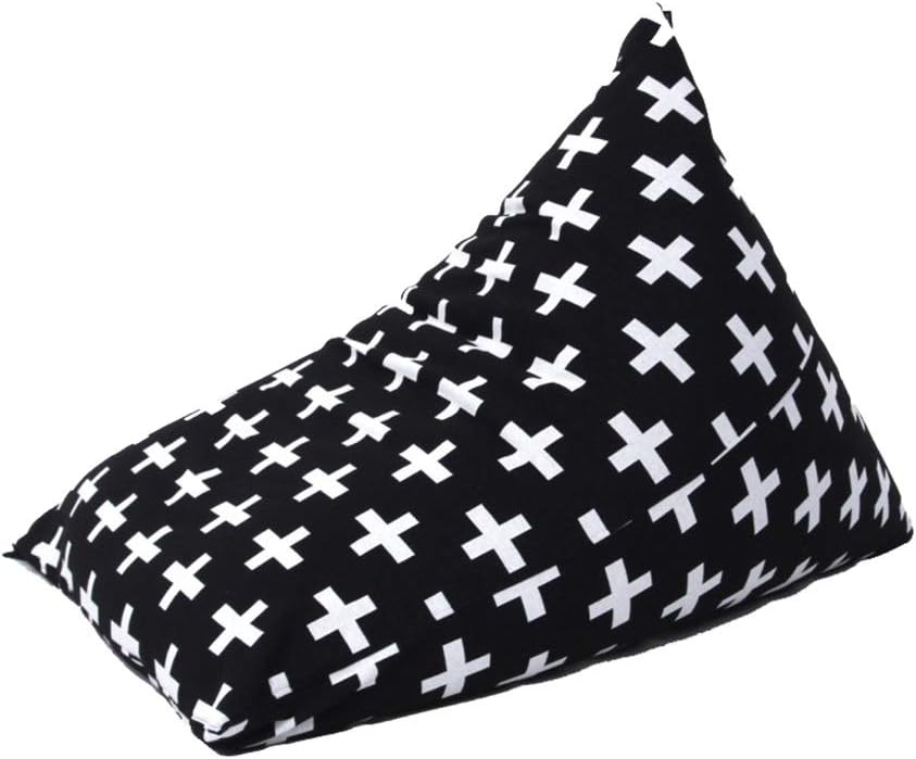 YJchairs Bean Bag - Lazy Sofa Ergonomics EPS Multipurpose Seat Nordic Style Lounge Chair (Color : BLACK)