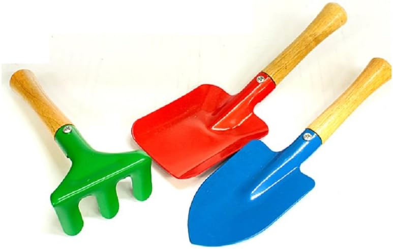 Amazon Co Jp カラフルガーデンツール スコップ フォーク シャベルの3pセット Diy 工具 ガーデン