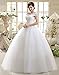 Eyekepper Double Shouder Floor Length Bridal Gown Wedding Dress Custom Size 2, White