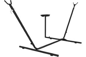 Outsunny 10' Hammock Stand with Side Tray, Hammock Chair Stand Only with Steel Frame, for Garden, Camping, Picnic, Outdoor, P