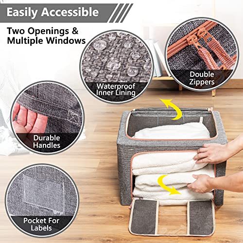 WestonBasics 23QT Stackable Storage Containers for Clothes